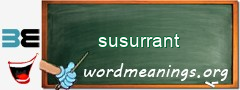 WordMeaning blackboard for susurrant